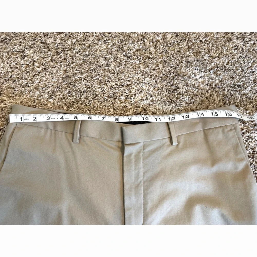Banana Republic Slim Fit Chino Pants Men 33x32 Tan Khaki Stretch Cotton Trousers